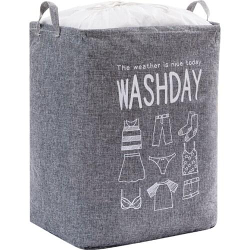 Cotton Linen Clothes Storage Bag Drawstring Wardrobe Finishing Bag Quilt Storage Organizer Clothing Dampproof Sorting Bag Large