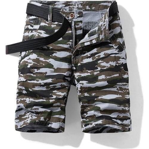 Camouflage Camo Cargo Shorts Men 2021 Mens Casual Shorts Male Loose Work Shorts Man Military Short Pants Plus Size Beach Pants