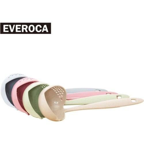 Chinese Kitchen Wheat Straw Colander Creative Two-in-one Tableware Hot Pot Dual-use Soup Spoon Hanging Colander Hot Pot Spoon