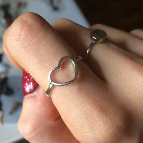 Best Friends Love Charm Ring Stainless Steel Anel Feminino Midi Mid Pikine Toe Bague Heart Friendship Eternal Forever Best Gifts