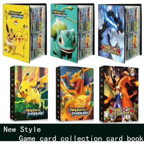 240Pcs Anime Card Collectors Pokemon Game Cards Pokemons Toys for Gifts Kid Album Book Holder Loaded List Capacity Binder Folder