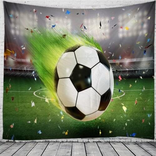 Carpet Tapestry Blanket Throw Wall-Hanging Flame Football-Pattern Home-Deco