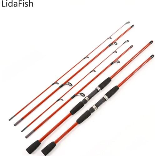 Casting/ Spinning fishing rod 1.8M 2.1M Travel Ultra Light Lure rod 3 Sections Carbon Hard Fishing Pole