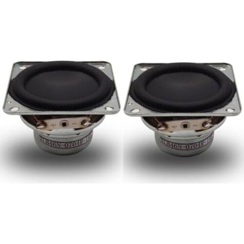 SOTAMIA 2Pcs 46.5mm Full Range Mini Speaker 4 Ohm 5W Square Internal Magnetic DIY Bluetooth Sound Audio Speaker Home Theater