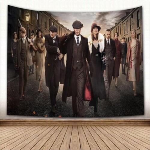 Custom Peaky Blinders Wall Hanging Tapestry Sheets Home Decorative Tapestries Beach Towel Yoga Mat Blanket Table Cloth
