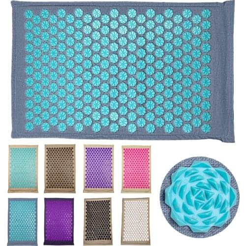 Nature Linen Coconut Palm Fiber Massage Yoga Mat Lotus Spike Massage Cushion Sport Acupressure Acupuncture Relaxation Shiatsu