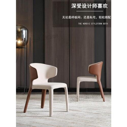 Dining Chair Nordic Simple Home Back Desk Net Red Chair Model Room Designer Furniture Styling Cotton Leisure Chair
