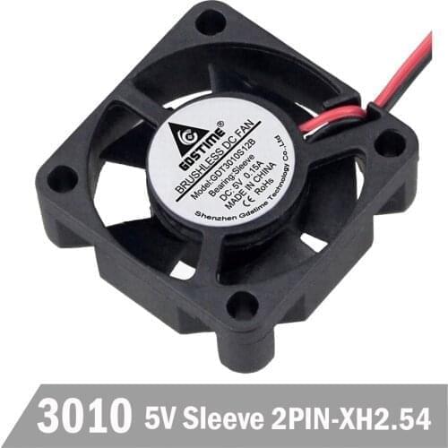 500Pcs Gdstime 30mmx30mmx10mm 30mm 3cm 5V 2PIN Brushless DC Cooling Fan 30x10mm for 3D Printer Cooler