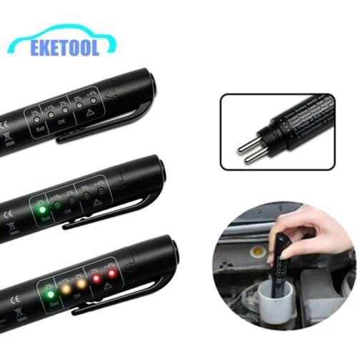 Original MINI Tester Car Brake Fluid Tester For Dot3/DOT4 Battery Liquid Digital Testing 5LED Indicator Moisture Water Compact