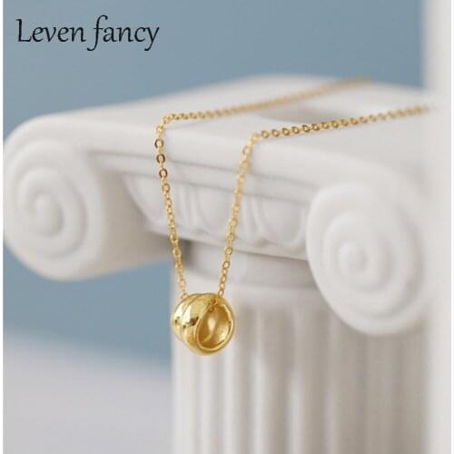 LEVEN FANCY 925 Sterling Silver Mermaid Seashell Women Beachy Necklace Tiny Gold Conch Necklace for Girls Birthday Jewelry Gift