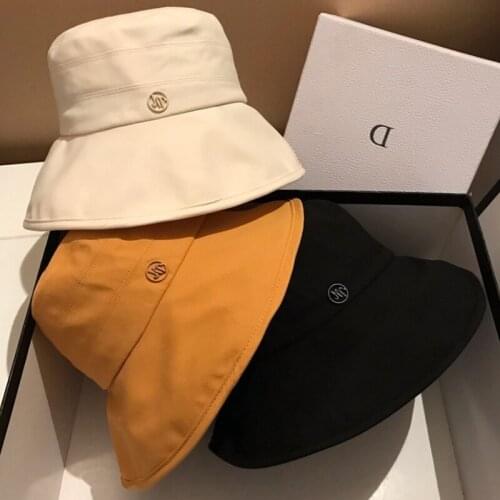 2021 New Bucket Hat Women Summer Beach Sun Floppy Hats Flat Foldable Cotton Caps hats for women