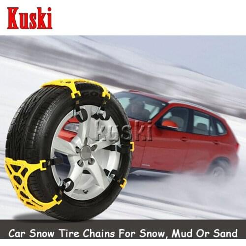6X Car Snow Tire Anti-skid Chains For Porsche 911 Cayenne Macan For Jaguar XE XF XJ For Infiniti q50 FX35 G35 G37 Accessories