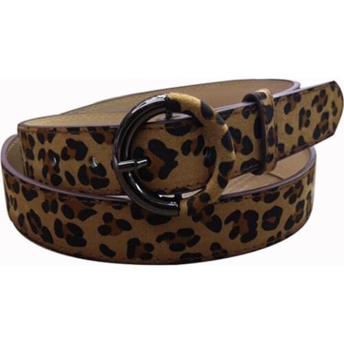 Womens Belt Metal Alloy Pin buckle Belt Leopard Grain Pigskin Leather Suitable for Pants Jeans Dress Girl Valentines Day Gift