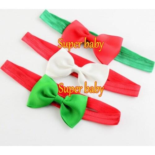 Christmas bow flower hair headband headwrap wholesale christmasbow flower with elastic headband