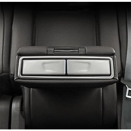 Car Styling 3pcs Rear Water Cup Holder Sequins Decoration Cover Trim For Mercedes Benz GLE GLB 2019 2020 2021 Stainless Steel