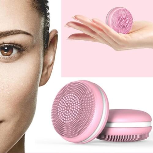 USB Silicone Face Cleanser Facial Pore Deep Cleansing Brush Electric Face Skin Care Cleanser Scrubber Cleansing Tools
