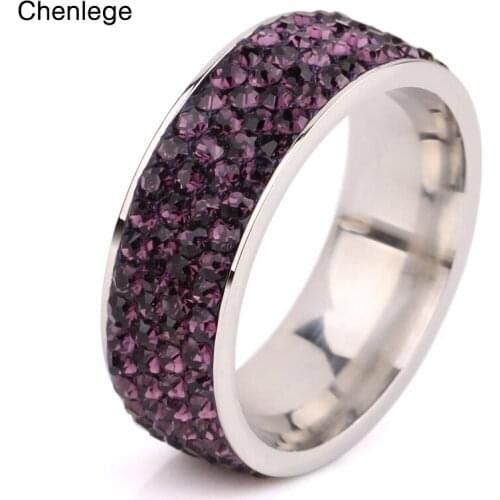 Chenlege 2017 new fashion shining full crystal rings rhinestone for woman CZ finger ring female jewelry