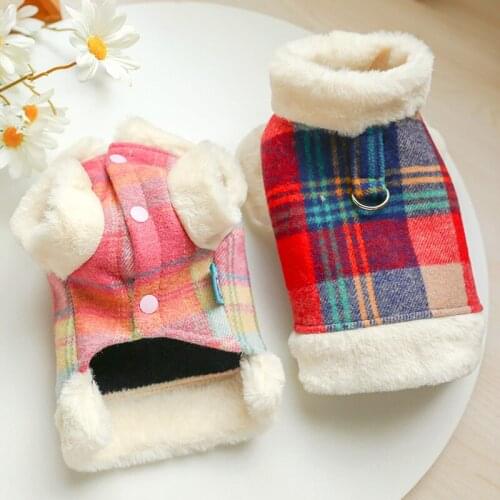 Dog Harness Vest Coat Jacket Winter Dog Clothes Warm Pet Outfit Puppy Costume Yorkshire Poodle Bichon Pomeranian Clothing 2020