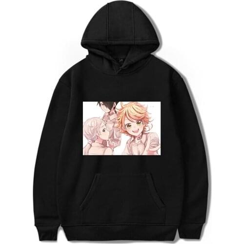 Winter Warm Promised Neverland Hoodie Student Unisex leisure Fashion Anime Print Long Sleeve Hooded Pullovers Loose Sweatshirts