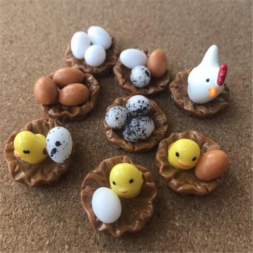 10pcs 23mm Egg Resin Flatback Cabochon Miniature Animals Supply Decoration Jewelry Findings And Components For DIY Decoration