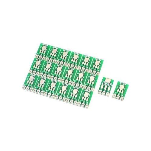20 Pcs SOT89 SOT223 to SIP3 DIP3 Transistor IC PCB Board Plate Adapter