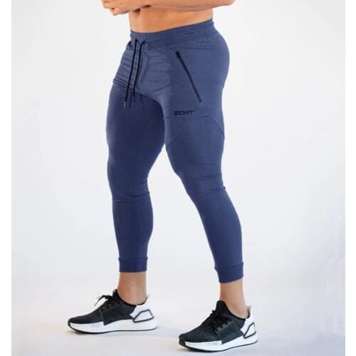 2021 Gym Skinny Jogger Pants Men Running Sweatpants Fitness Bodybuilding Training Pants Sportswear Male Cotton Jogging Pants