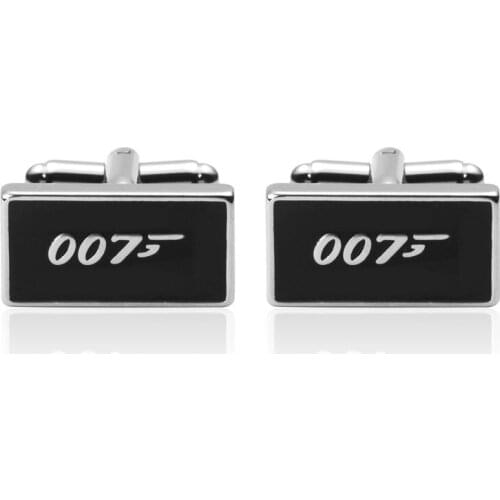 Promotion! Men Cufflinks Fashion wholesale&retail top copper black 007 Design Cuff links High quality mens jewelry gift