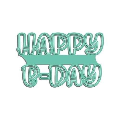 AliliArts Metal Cutting Dies HAPPY B-DAY diy Scrapbooking Photo Album Decorative Embossing PaperCard Crafts Die 2020