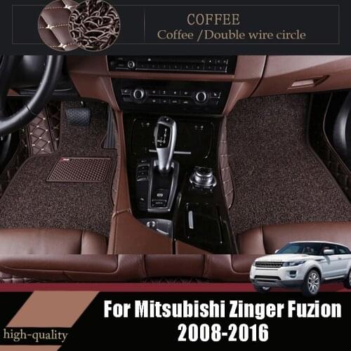 Car Floor Mats For Mitsubishi Zinger Fuzion 2016 2015 2014 2013 2012 2011 2010 2009 2008 7 Seater Carpets Double Layer Wire Loop