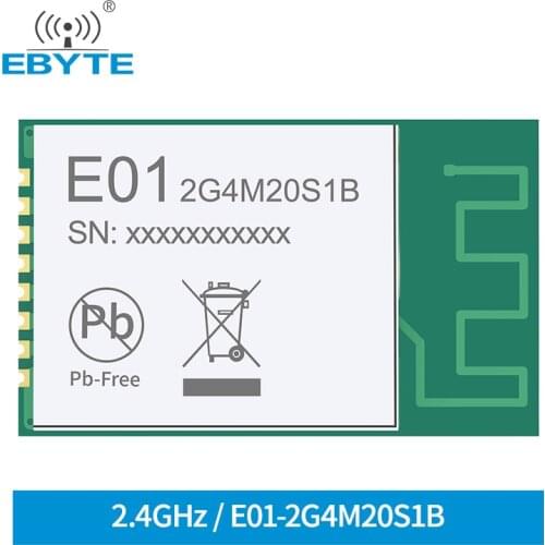 Ebyte E01-2G4M20S1B Electronic Components 2.4G 20dBm SMD Small-sized Wireless Module PCB Antenna SPI Rf Module