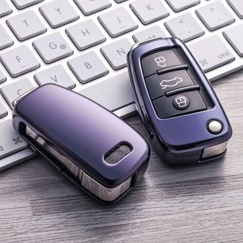 High Quality Car Key Cover Auto Remote Key Cover Case For Audi Q3 A4L A6L Q5 Q7 A1 A3 flip key cover case