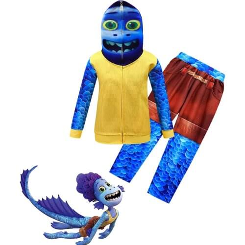 Luca Alberto Kids Clothes Boys Girls Cosplay Halloween Costumes Jackets and Pants Sets Christmas Party Clothing Children Outfits