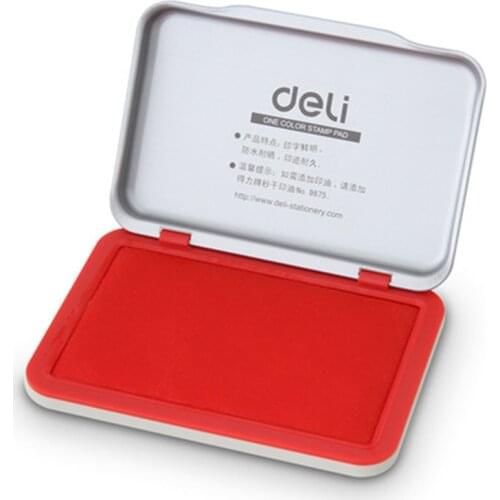 DL Effective 9891 seconds dry pad large drying stamped metal shell inkpad red financial red stamp pad for office supplies