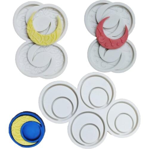 Eid Mubarak,Moon Shape Silicone Mold Fondant Cake Decorating Mold Sugarcraft Chocolate Baking Tool Kitchenware For Cake Gumpaste