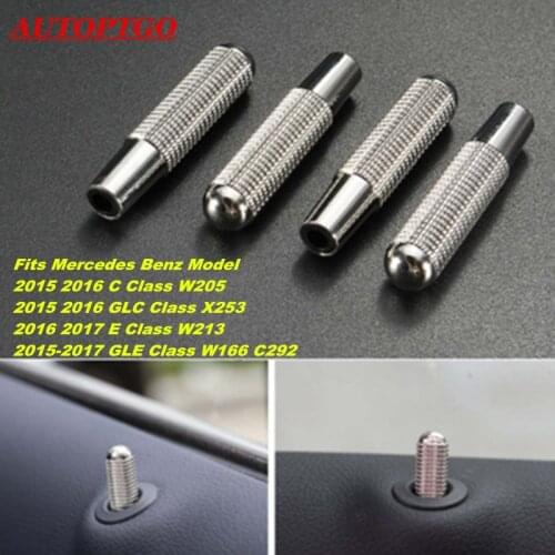 Chrome Car Interior Door Lock Knob Pins Latch Cover Kit For Mercedes-Benz Class C W205 GLC X253 E W213 GLE W166 C292 2015-2017