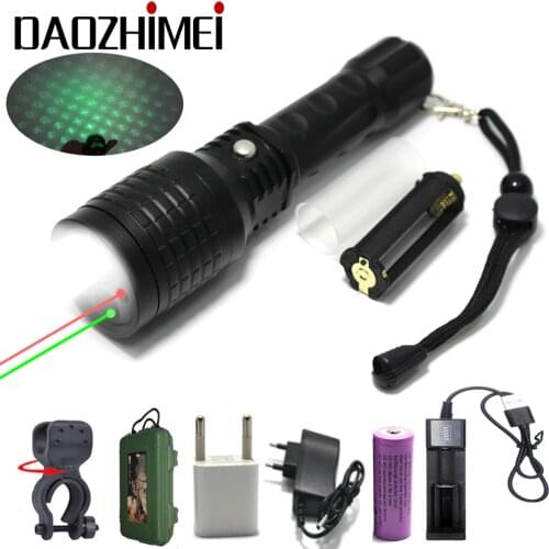 IR Multifunction led Laser Flashlight With Red /Green Color Laser Light Pointer Flash Light Flashlights For Tactical Hunting