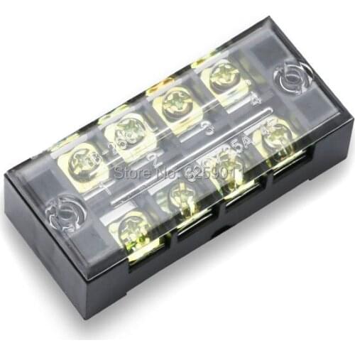 50PCS TB-4504 Suyep 4 Positions Dual Rows 600V 45A Wire Barrier Block Terminal Strip copper