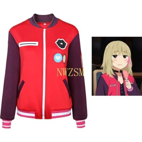 Anime WONDER EGG PRIORITY Kawai Rika Jacket Same Type Kawai Cosplay Costume Red Jacket High Quality Coat Daily Outfits
