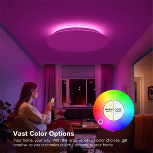 Tuya 30CM 38W RGB Ceiling Lamp Dimmable WiFi Smart LED Ceiling Light APP Control Voice Control Works with Alexa Google Assistant