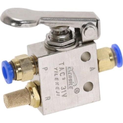 Mechanical Valve TAC2-31P 1/8" Thread 2 Position 3 Way Spring Return Lever Air Pneumatic switch Valve Fittings