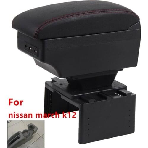 For nissan march k12 Armrest box for nissan march k12 Armrest Car Arm Rest Center Centre Console Storage Box