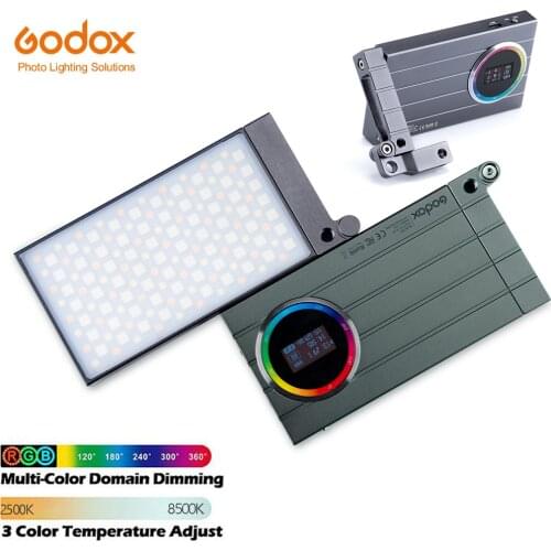 Godox M1 RGB LED Full Color Video Lamp light 13W 2500~8500K Color Temperature Brightness Adjustable and 40 Lighting Effects