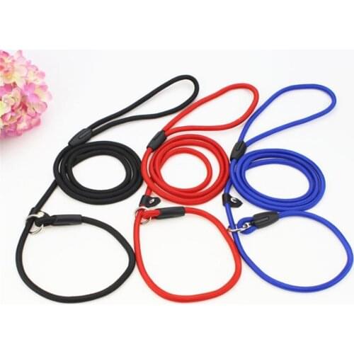 Dog Leash Slip Collar Pet Walking Leads Nylon Dog Adjustable Training Lead Rope Chain Puppy Harness Pet Traction For Small Dogs