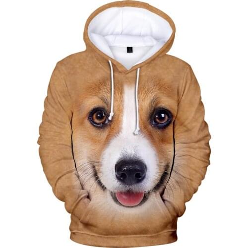 Casual print animal dog 3D Hoodies Men Women Sweatshirts Harajuku Hoodie Autumn 3D animal dog New Hot boys girls pullovers