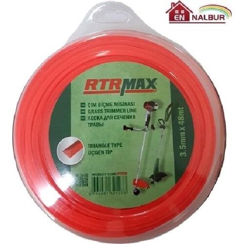 Rtrmax Rty235 48 Meters 3.5 Mm Grass Trimmer Line, Triangle Type, For Lawn Mower Back Machines, Cutting Apparatus