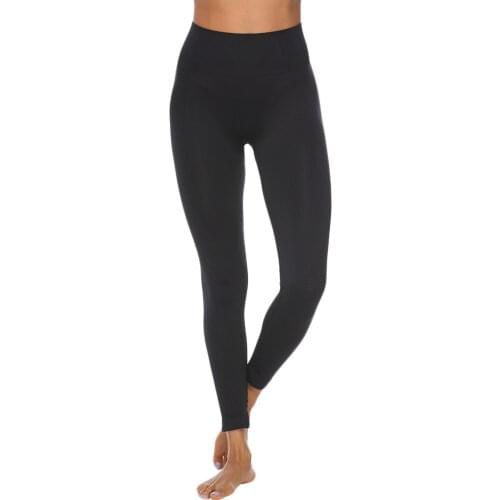 Yoga Pants Ladies Pure Color Hip Lifting Seamless Elasticity Fitness Running Leggins High Waist Running Training Gym leggins