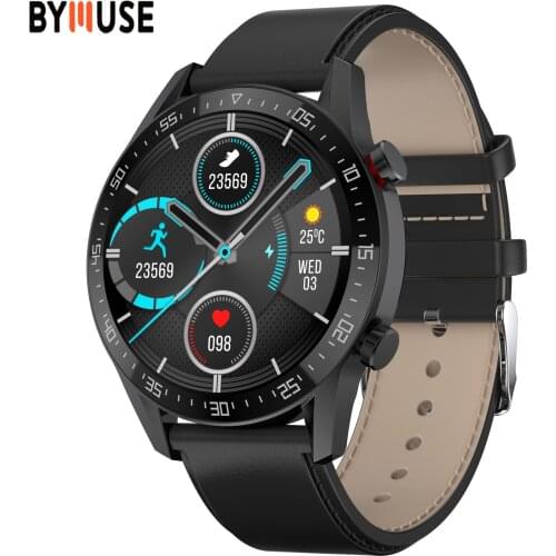 BYMUSE L13 Bluetooth call Dial Mens Smart Watch ECG Heart rate Monitor IP68 Waterproof For android ios Huawei PK Watch GT2