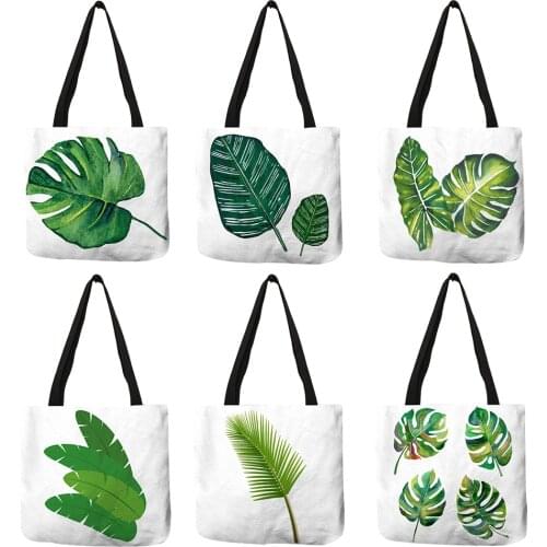 2018 Hot Fashion Tropical Plant Tote Bags Women Fashion Handbags Pineapple Floral Cactus Print Shopping Traveling School Bags