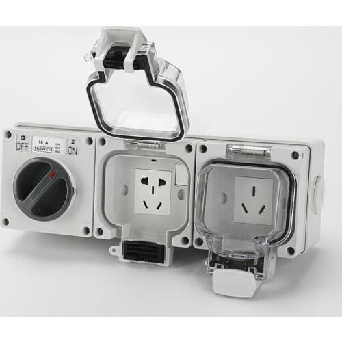 Outdoor Weatherproof Waterproof Socket Universal Wall Power Electronic Wall Sockets UK British Germany EU European US