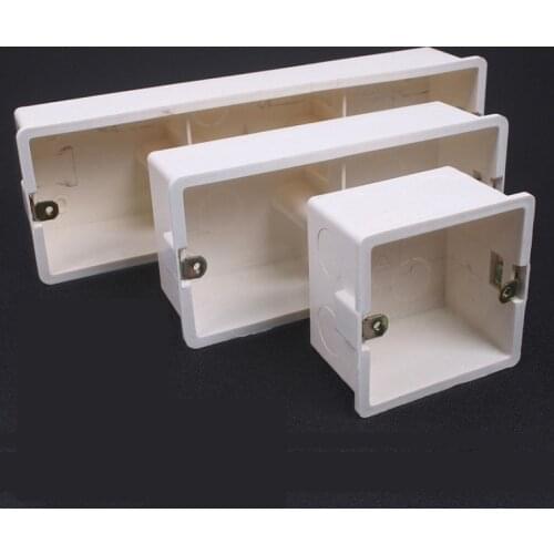 5pcs Type 86 Universal Junction Box Duplex Cassette Thickening Wall Mount Switch Socket Bottom Box 158*72*50mm